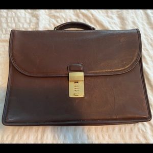 Leather  coach Brief case